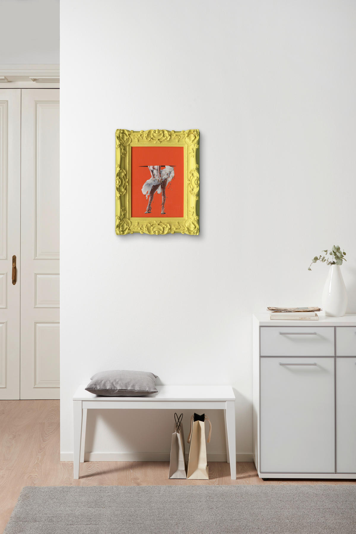 Art Print 44/54 cm  - galben/alb, Trend, plastic/hârtie (44/54cm) - Monee