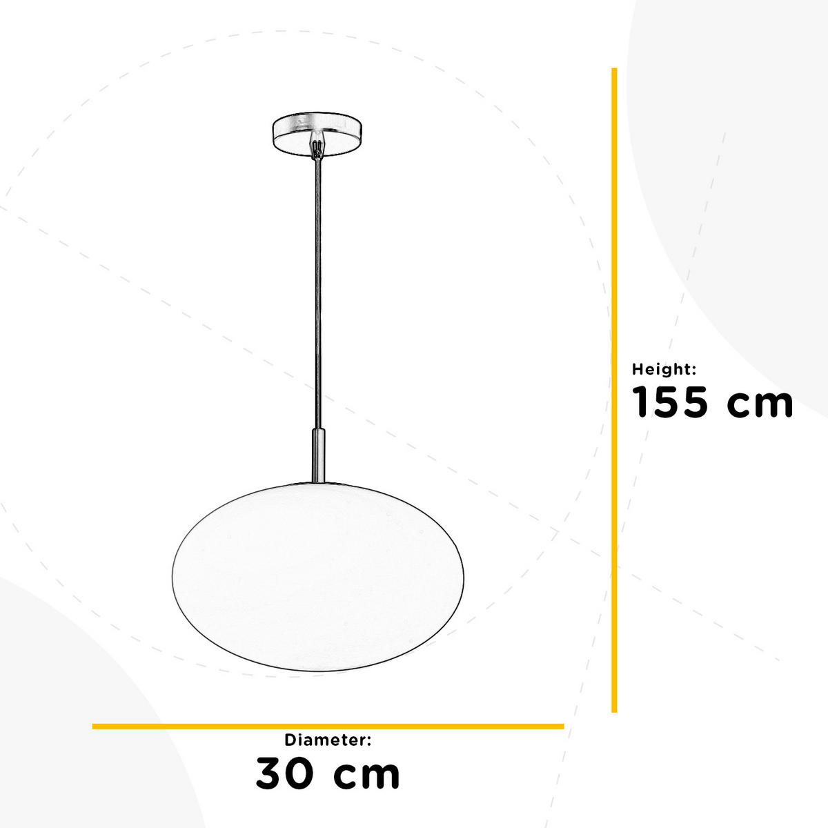 HÄNGELEUCHTE 30/150 cm  - Goldfarben, KONVENTIONELL, Glas/Metall (30/150cm)