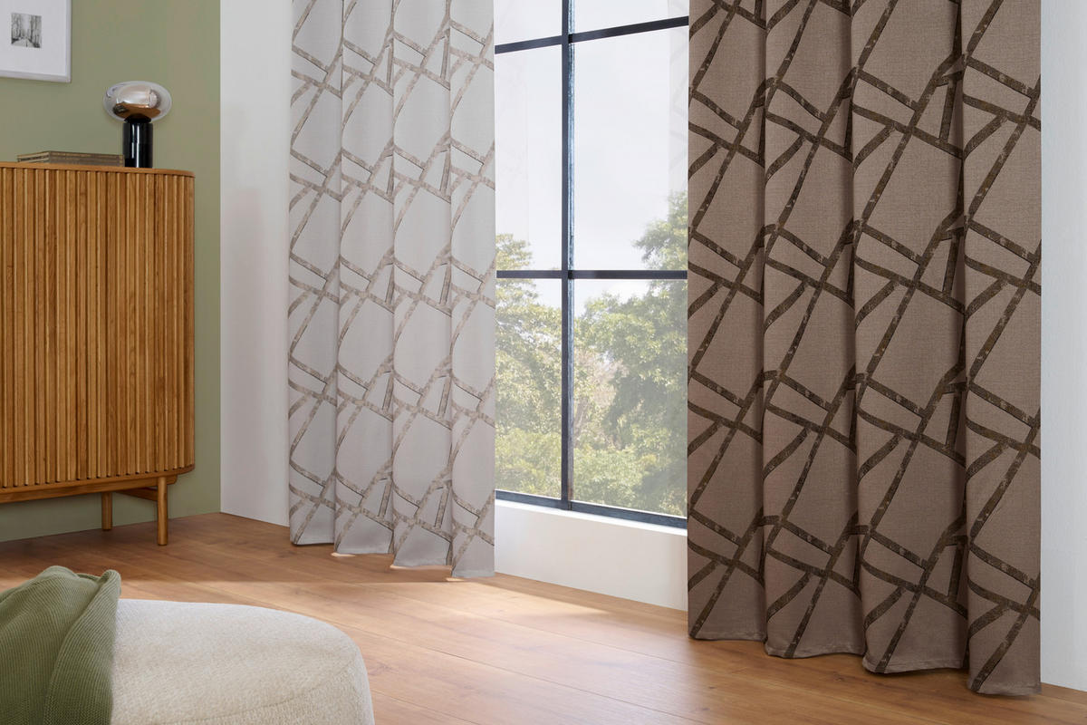 HOTOVÝ ZÁVES, nepriehľadné, 140/245 cm - strieborná, Design, textil (140/245cm) - Esposa