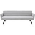 SITZBANK 216/86/68 cm Cord Hellgrau Metall  - Hellgrau/Schwarz, Design, Textil/Metall (216/86/68cm) - Dieter Knoll