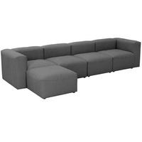 ECKSOFA in Flachgewebe Anthrazit   - Anthrazit, Design, Kunststoff/Textil (175/73/100cm) - Max Winzer