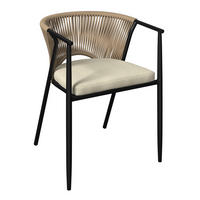 GARTENSTUHL Eisen Beige, Schwarz  - Beige/Schwarz, MODERN, Kunststoff/Textil (58/75/57cm) - Ambia Garden