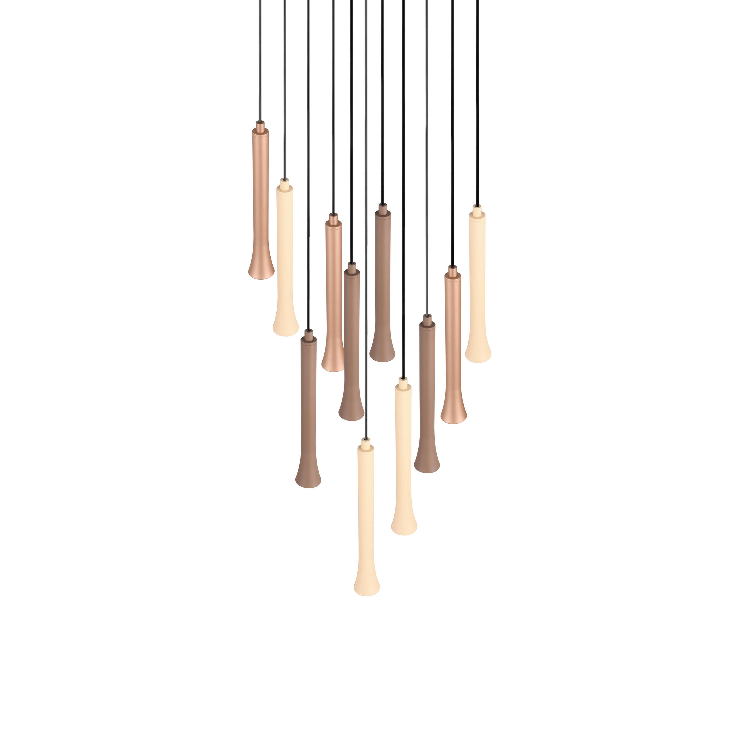 LED-PENDELLEUCHTE 40,5/150 cm - Beige/Multicolor, Design, Metall (40,5/150cm) - Trio Leuchten