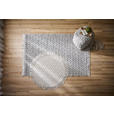 HANDWEBTEPPICH 160 cm Sylt Silberfarben, Beige  - Beige/Silberfarben, Natur, Textil (160cm) - Linea Natura