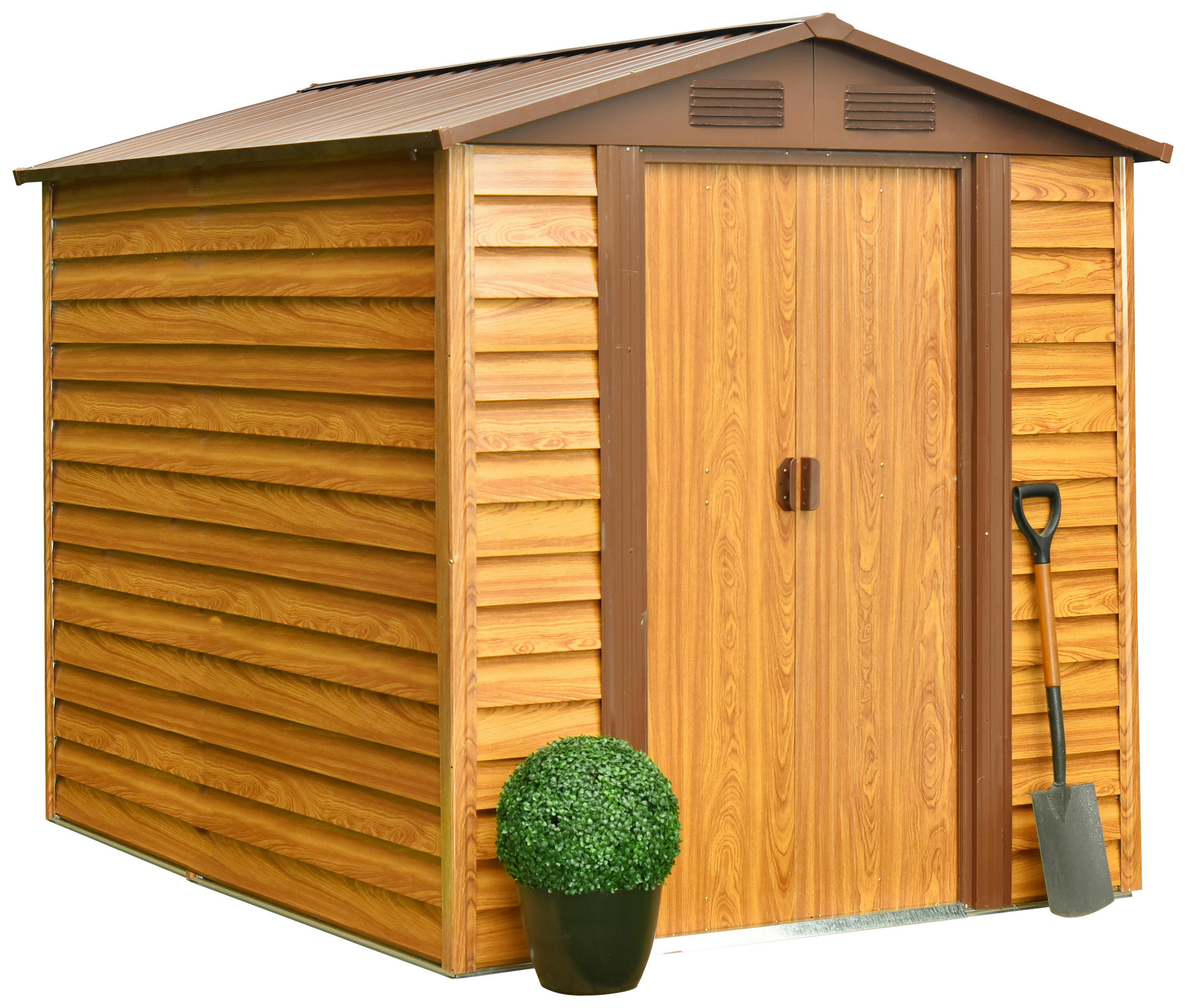 GERÄTEHAUS 236/209/195 cm  - Hellbraun, Basics, Metall (236/209/195cm)