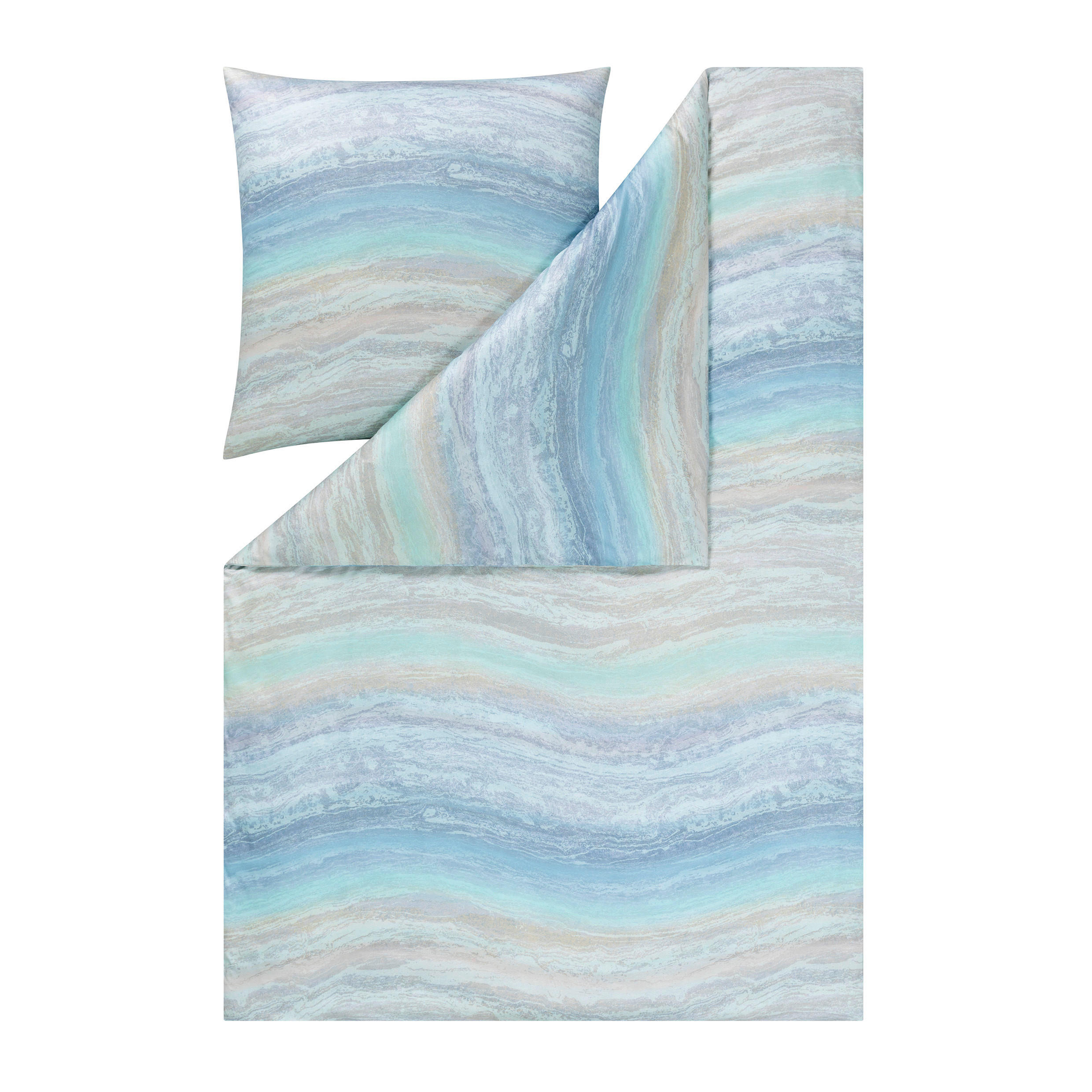 BETTWÄSCHE Atelier 155/220 cm  - Hellblau, Design, Textil (155/220cm) - Estella