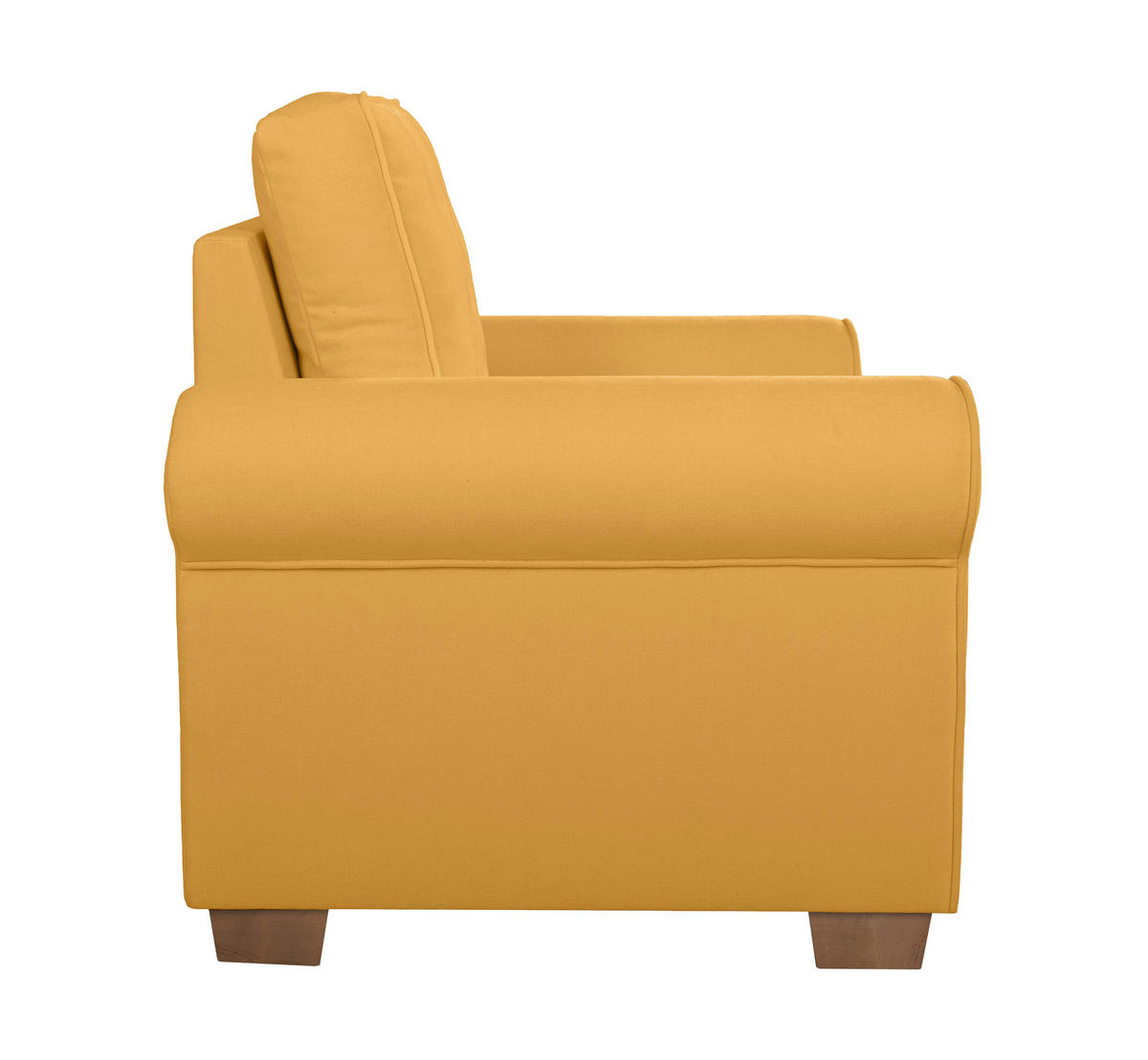 SESSEL in Gelb  - Gelb/Buchefarben, Design, Holz/Textil (93/89/82cm) - MID.YOU
