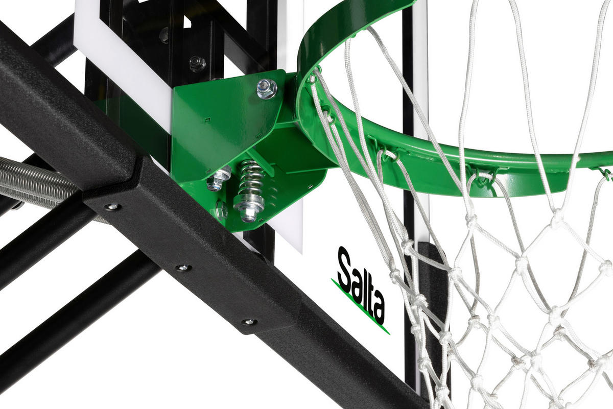 BASKETBALLSTÄNDER - Schwarz/Grün, KONVENTIONELL, Kunststoff/Metall (138/296-371/240cm) - Salta