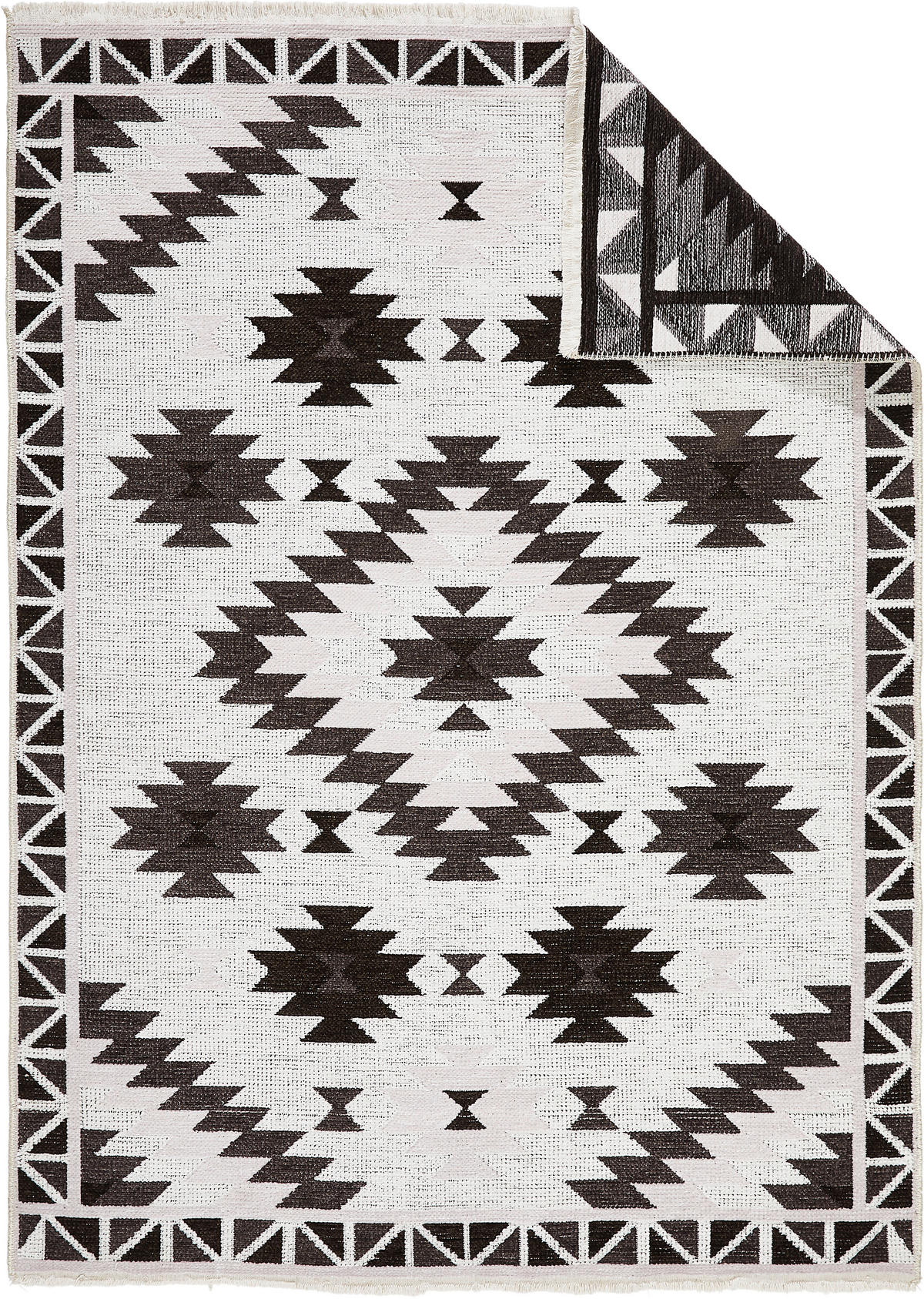 KOBEREC TKANÝ NA PLOCHO, 80/150 cm, šedá, bílá, tmavě šedá - šedá/bílá, Design, textil (80/150cm) - Novel