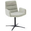ARMLEHNSTUHL  in Cord  - Greige/Schwarz, Design, Textil/Metall (61/88/66cm) - Dieter Knoll