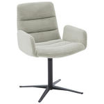 ARMLEHNSTUHL  in Cord  - Greige/Schwarz, Design, Textil/Metall (61/88/66cm) - Dieter Knoll