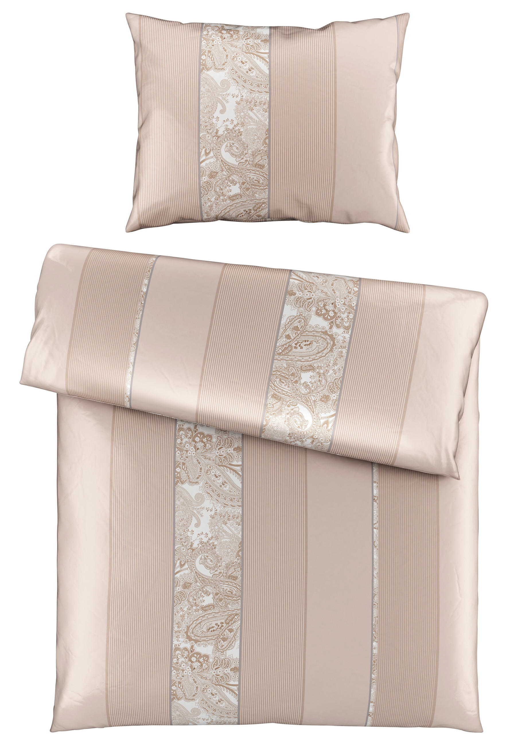 BETTWÄSCHE Satin 140/200 cm  - Beige, Design, Textil (140/200cm) - Dieter Knoll