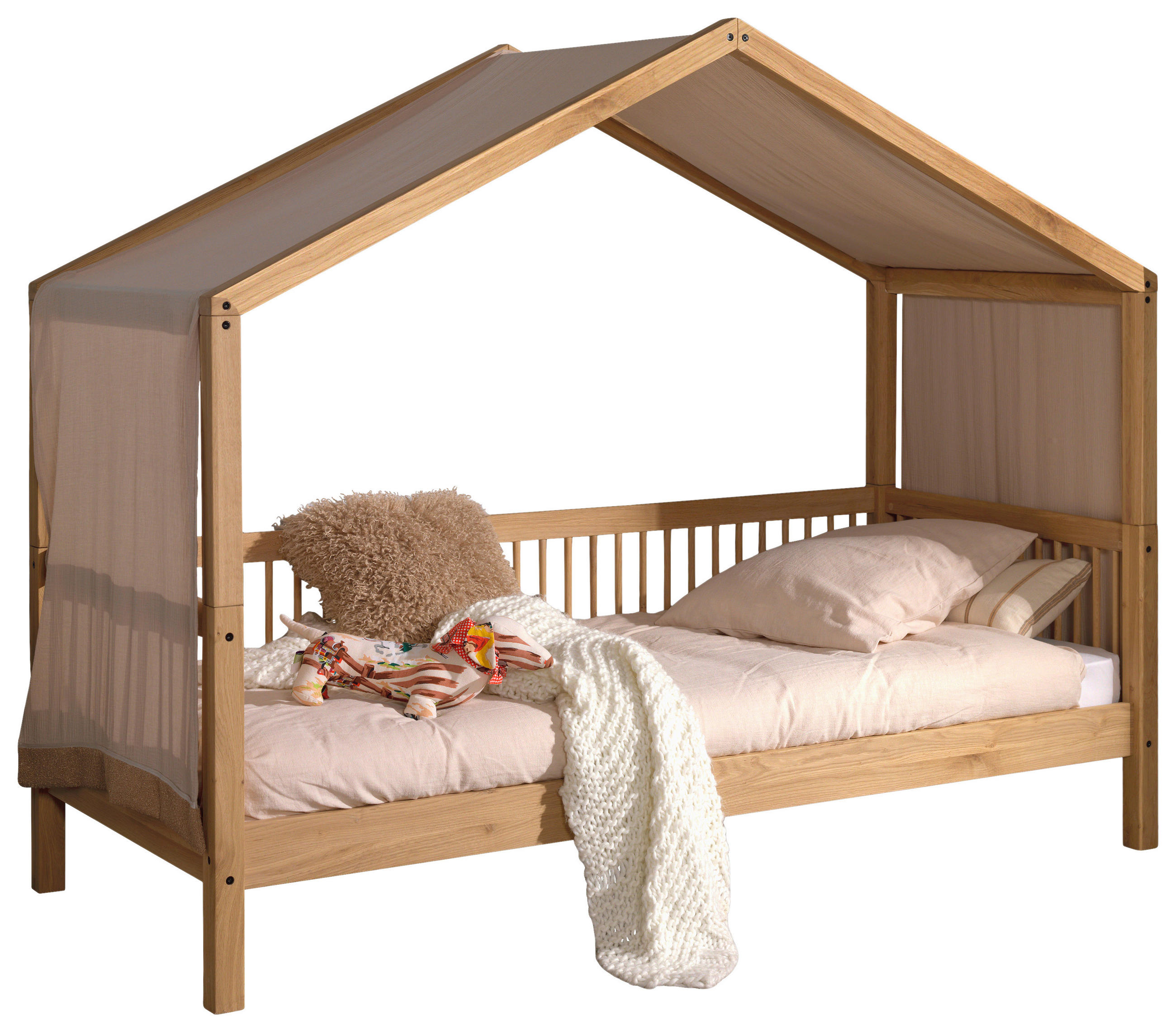 HAUSBETT Vorhang, Rollrost 90/200 cm - Eichefarben/Naturfarben, MODERN, Holz (90/200cm) - MID.YOU
