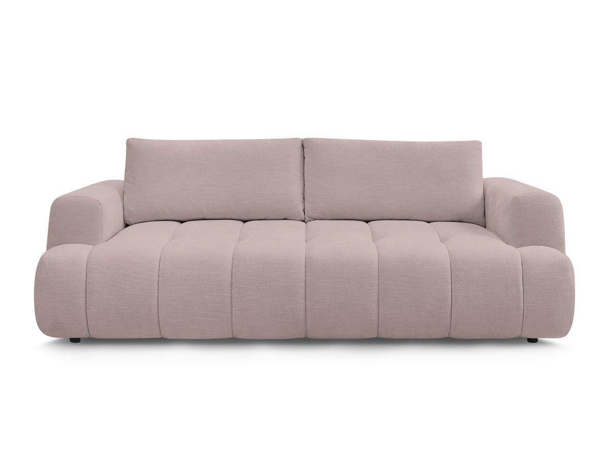 SCHLAFSOFA FUJI Leinenoptik Pink  inkl.  - Pink/Schwarz, MODERN, Kunststoff/Textil (251/113/88cm)