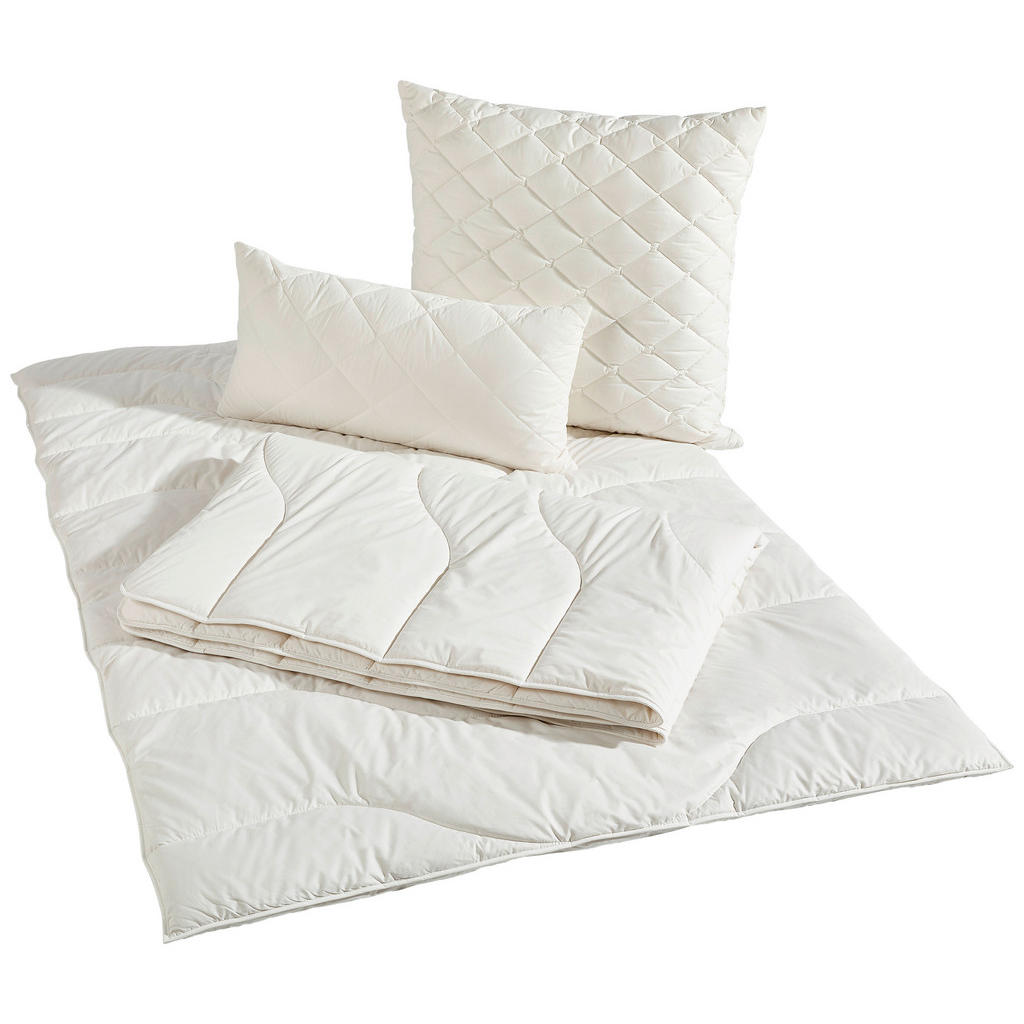 Thumbnail - Sleeptex Ganzjahresdecke Copa, Weiß, Textil, Füllung: Polyester, Lyocell, Kapok, 155x220 cm, Oeko-Tex® Standard 100, Sch...