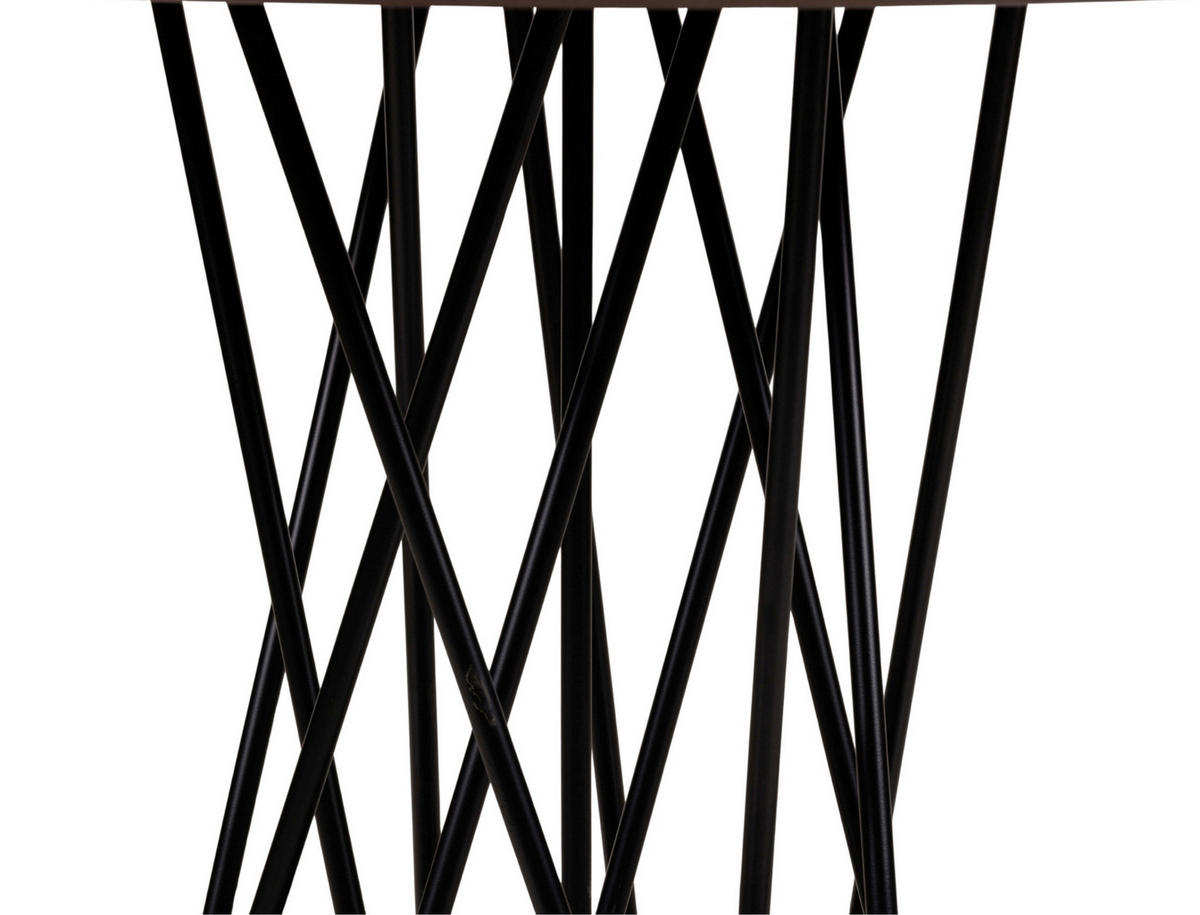 ESSTISCH  Metall, Keramik rund Schwarz, Beige  - Beige/Schwarz, Design, Keramik/Metall (120/120/76cm) - Stylife