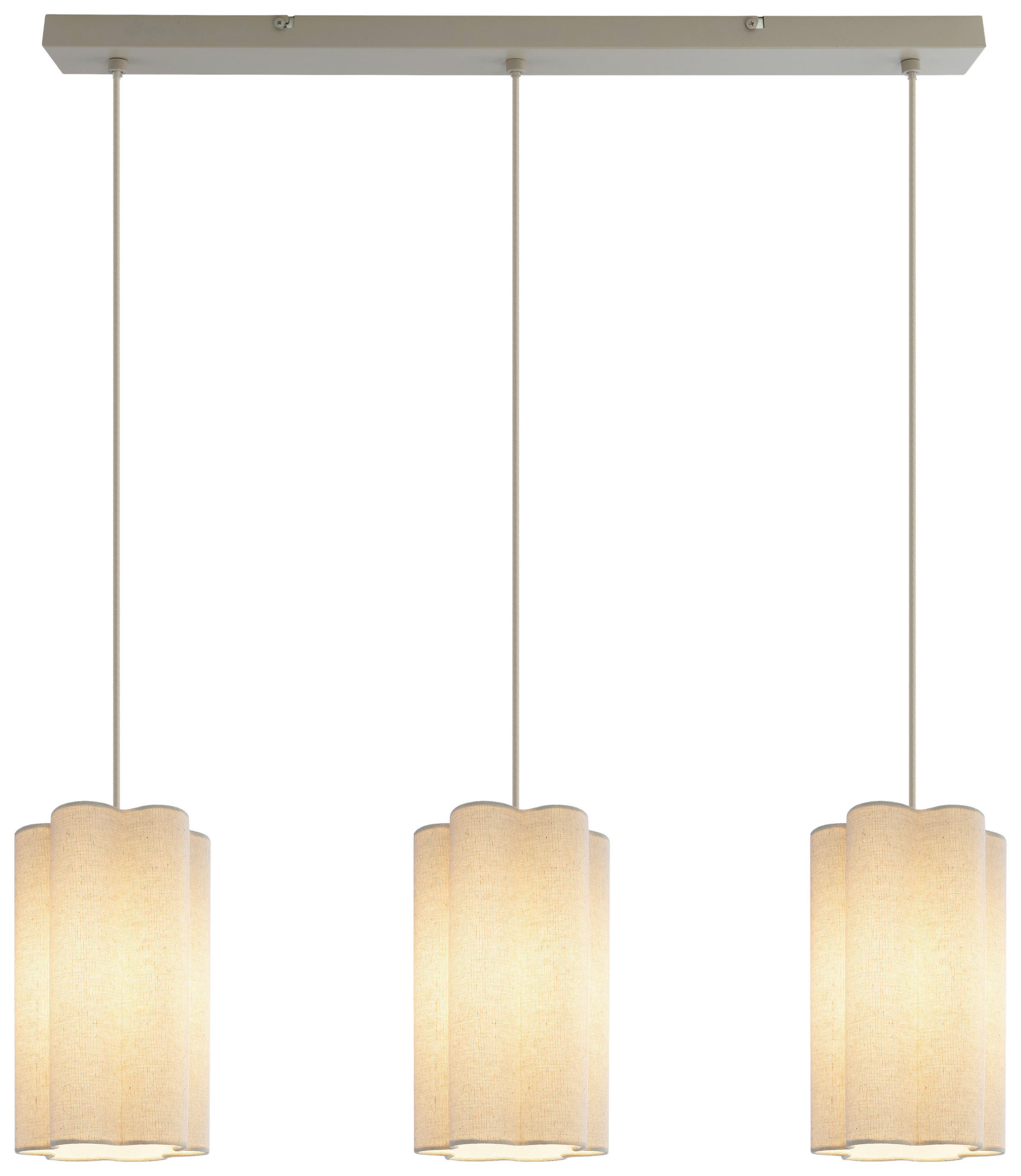 HÄNGELEUCHTE 73.5/15/120 cm  - Beige, Trend, Kunststoff/Textil (73.5/15/120cm) - Novel