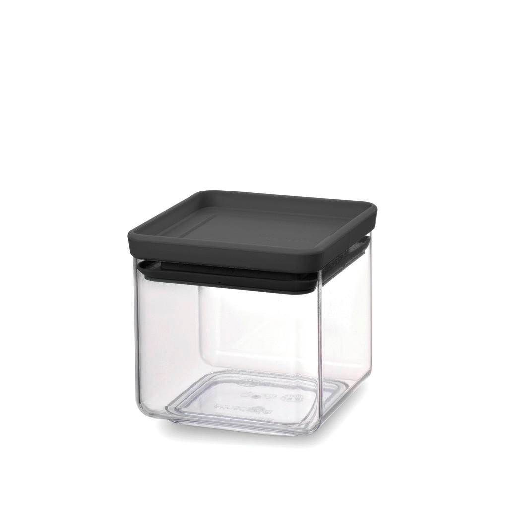 DÓZA NA POTRAVINY - průhledné/tmavě šedá, Design, plast (11/10.5/11cm) - Brabantia