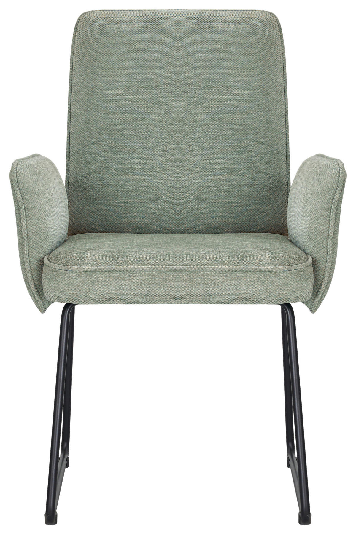 ARMLEHNSTUHL  Stoffauswahl Webstoff  - Schwarz/Hellgrün, Design, Textil/Metall (60/92/66cm) - Stylife