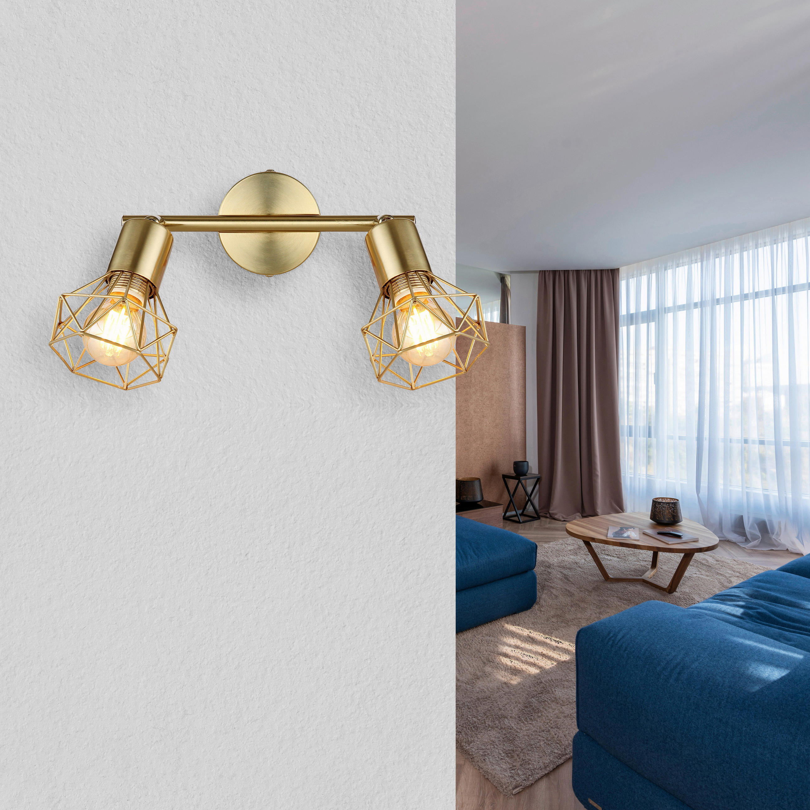 REFLEKTOR 22/8/19 cm - zlate barve, Design, kovina (22/8/19cm) - Globo