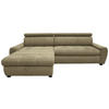 Wohnlandschaft inkl.Funktionen in Webstoff Taupe  173/276 cm  - Taupe/Schwarz, LIFESTYLE, Kunststoff/Textil (173/276cm) - Stylife
