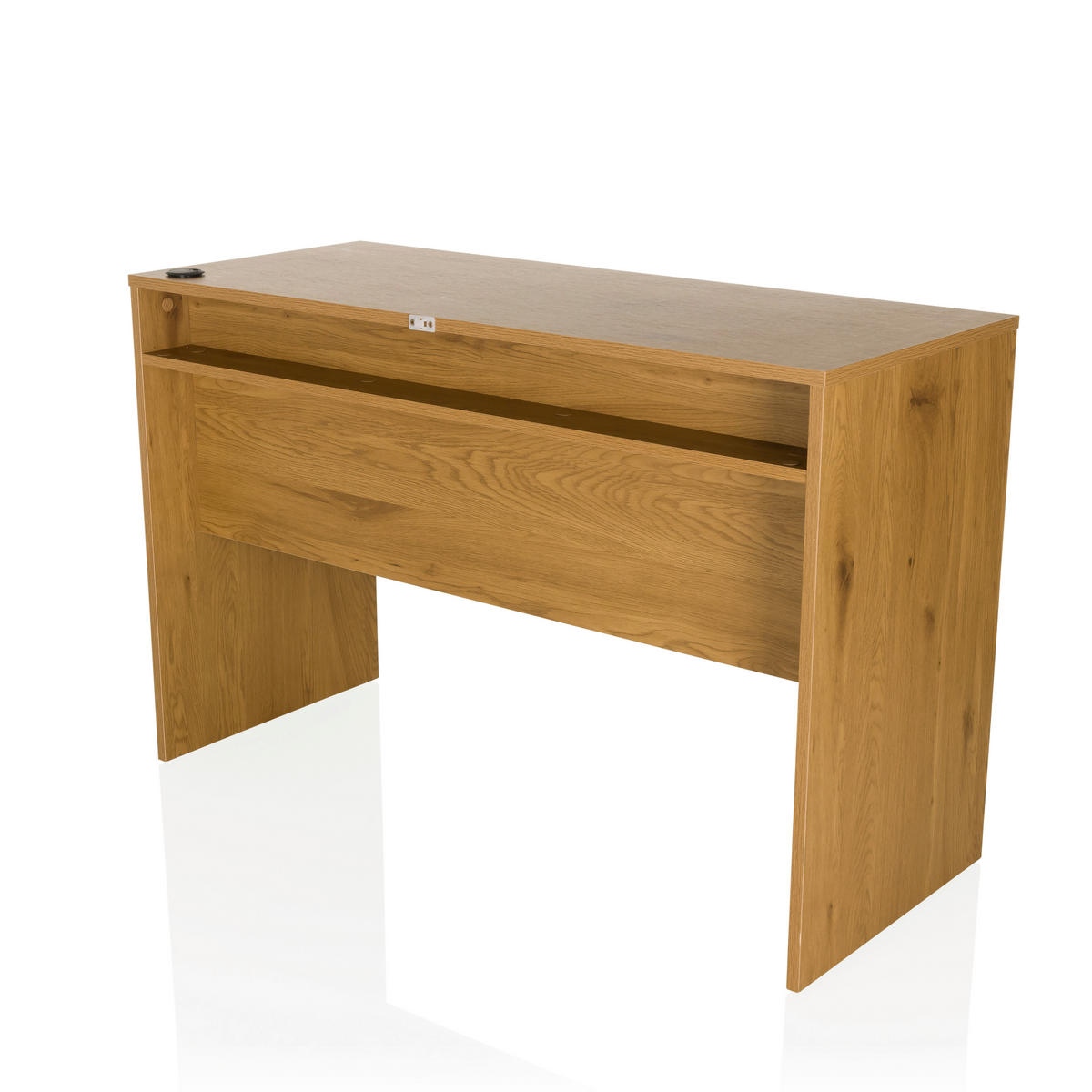 SKRIVBORD  i vit, ekfärgad  - vit/ekfärgad, Modern, trämaterial (120/78/50cm) - MID.YOU