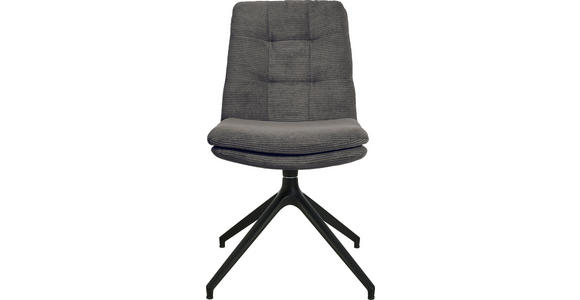STUHL - Anthrazit/Schwarz, Design, Textil/Metall (49/90/68cm) - Johann Jakob