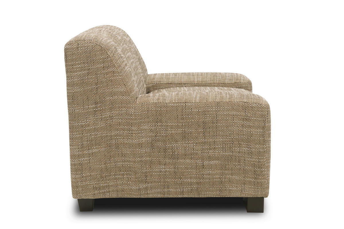 SESSEL Webstoff Braun, Beige    - Wengefarben/Beige, Design, Holz/Textil (103/69/87cm) - MID.YOU