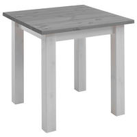 ESSTISCH in Holz 78/78/78 cm  - Weiß/Grau, ROMANTIK / LANDHAUS, Holz (78/78/78cm) - Boxxx