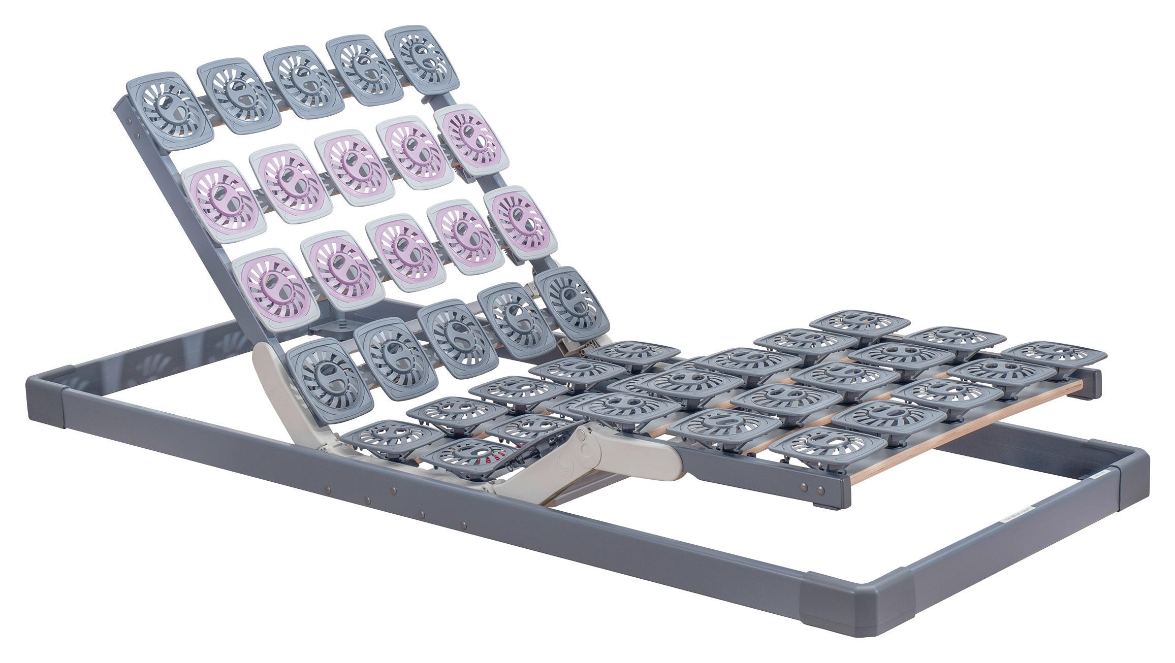 TELLERLATTENROST 140/200 cm  - Schieferfarben, Basics, Holz (140/200cm) - Tempur