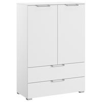 KOMMODE 80/119/42 cm Weiss  - Weiss/Silberfarben, Design, Holzwerkstoff/Kunststoff (80/119/42cm) - Novel