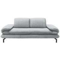 2-SITZER-SOFA Webstoff Silberfarben  - Silberfarben/Schwarz, Design, Textil/Metall (204/83/98cm) - LOOKS by W.Joop