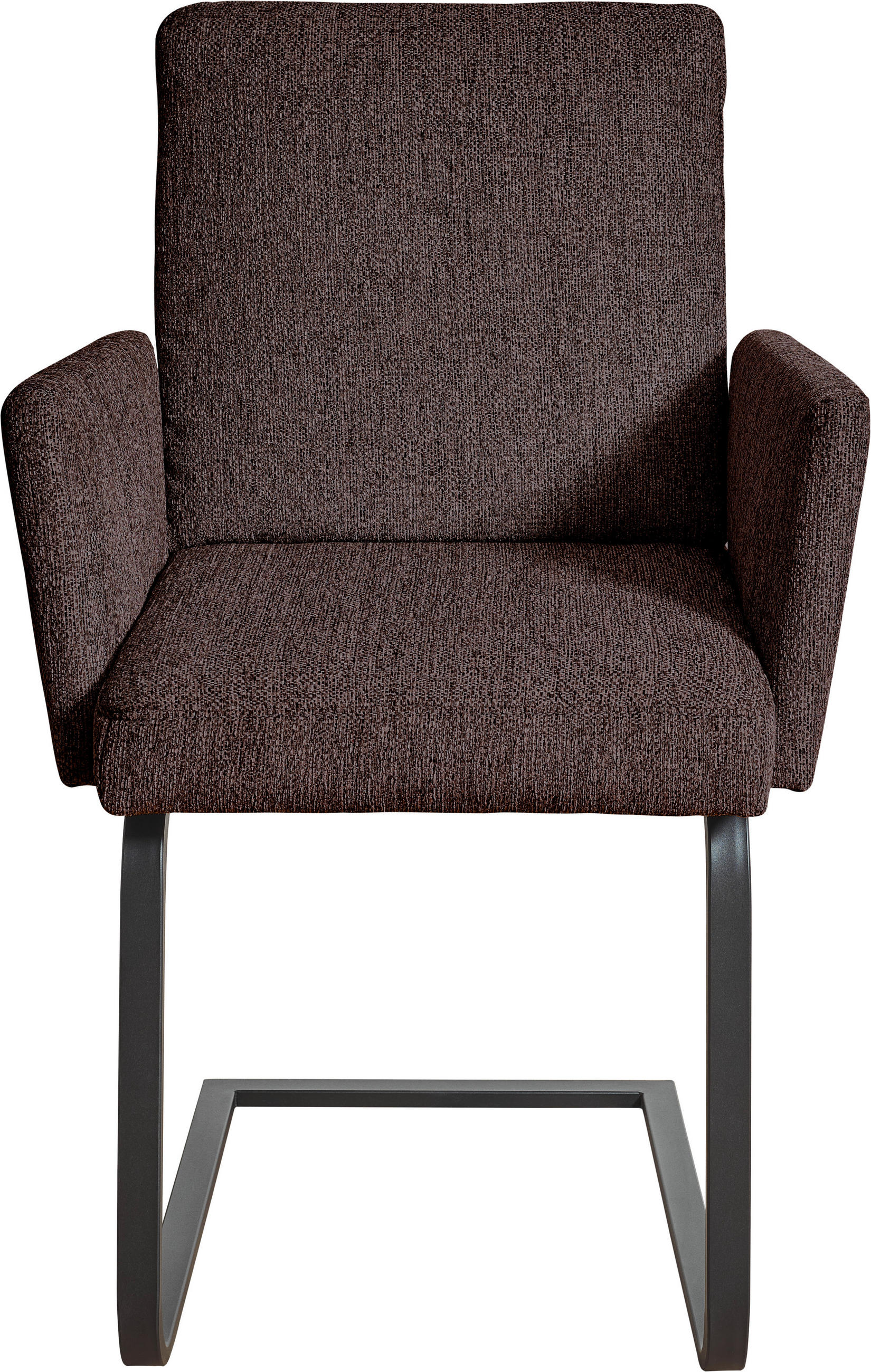 ARMLEHNSTUHL  in Stahl Chenille  - Dunkelbraun/Schwarz, Design, Textil/Metall (60/92/60cm) - Dieter Knoll
