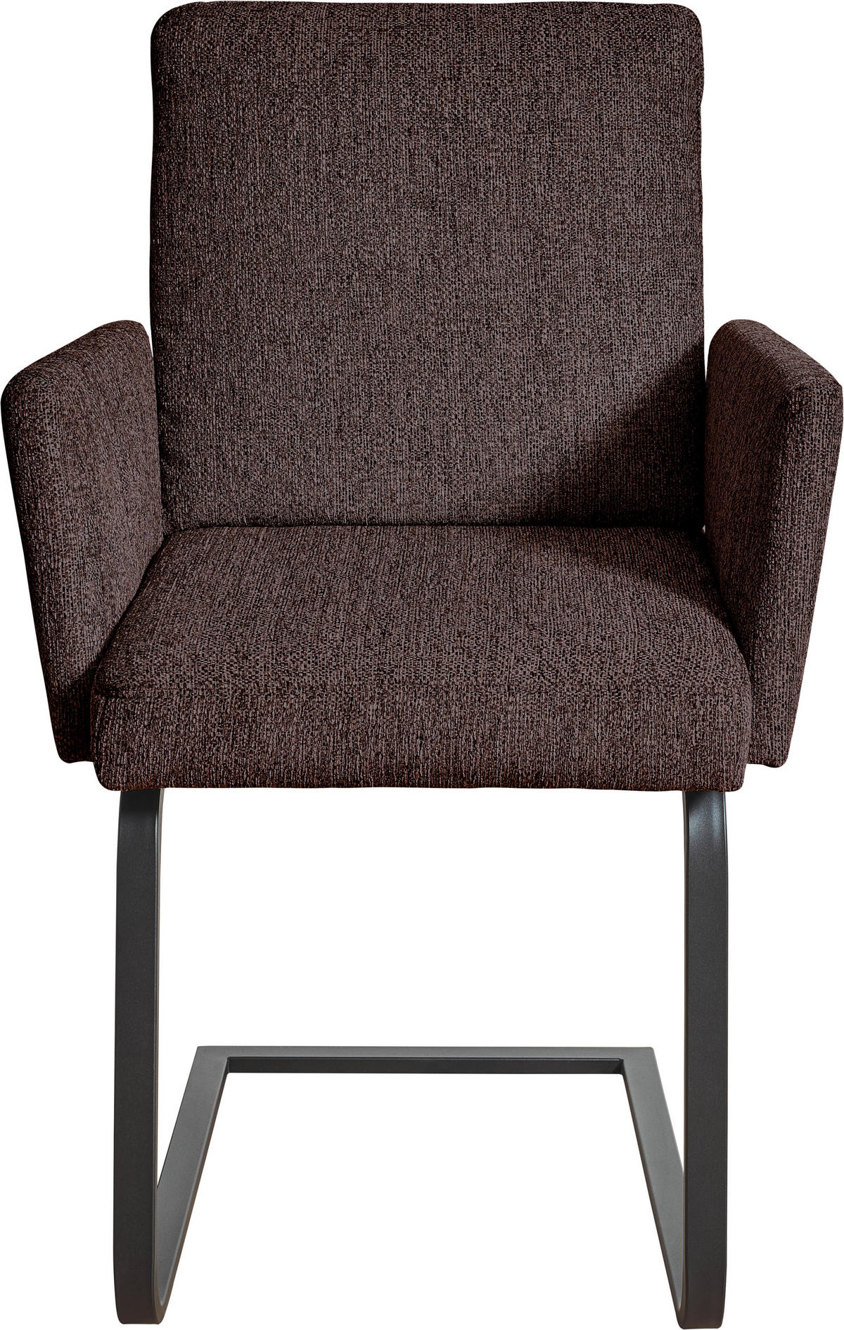 ARMLEHNSTUHL  in Stahl Chenille  - Dunkelbraun/Schwarz, Design, Textil/Metall (60/92/60cm) - Dieter Knoll