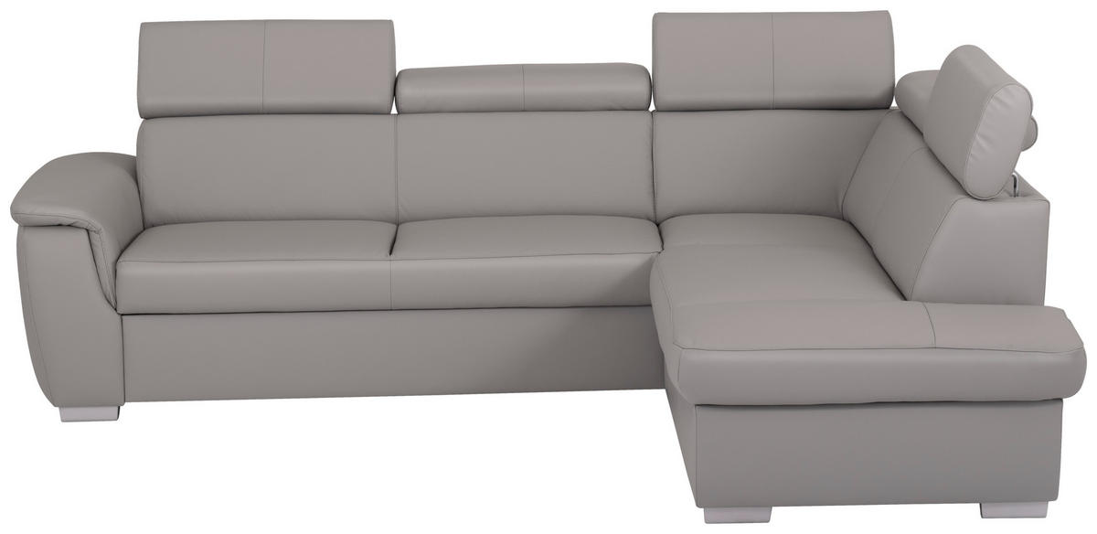 SEDACÍ SOUPRAVA, textil, kůže, platinová - barvy stříbra/platinová, dřevo/textil (262/211cm) - Celina Home