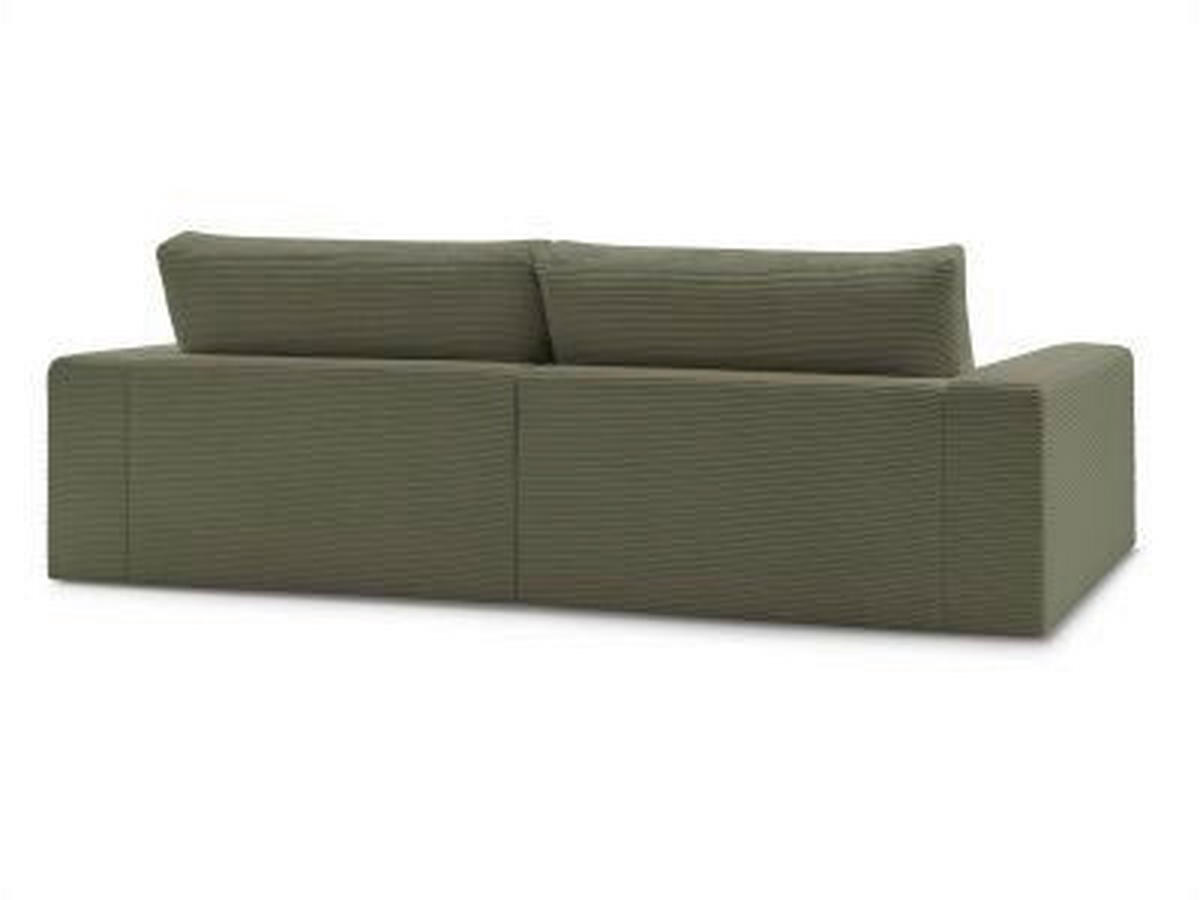 3-SITZER-SOFA LEONARD Cord Hellgrün  - Schwarz/Hellgrün, MODERN, Kunststoff/Textil (234/77/109cm)