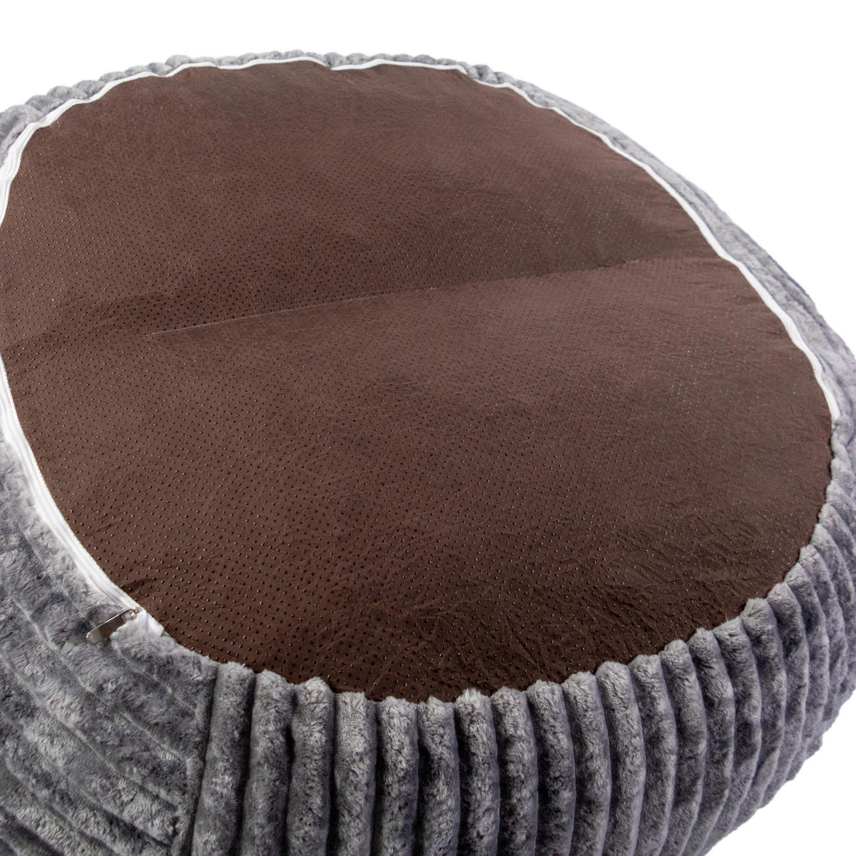 SITZSACK Cord Grau  - Grau, MODERN, Textil (90/50/57cm) - MID.YOU