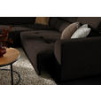 ECKSOFA in Struktur Dunkelbraun  205/284 cm  - Dunkelbraun/Schwarz, Design, Kunststoff/Textil (205/284cm) - Xora