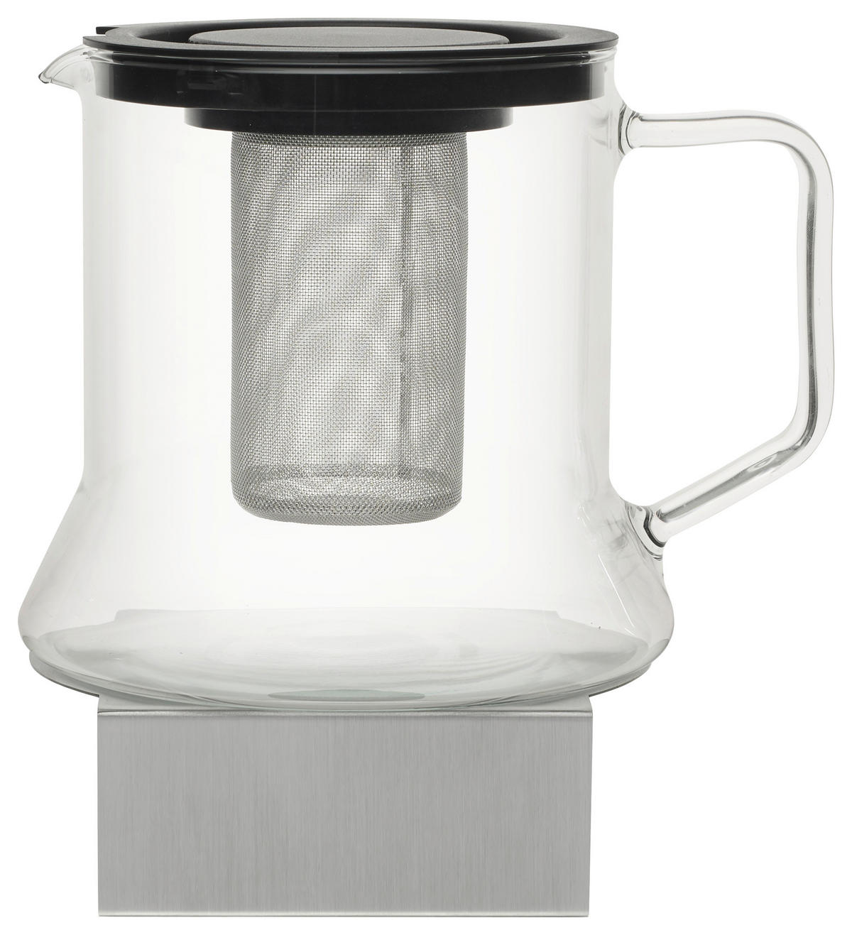 TEEKANNE 1,8 l  - Klar/Silberfarben, KONVENTIONELL, Glas/Metall (1,8l) - Novel
