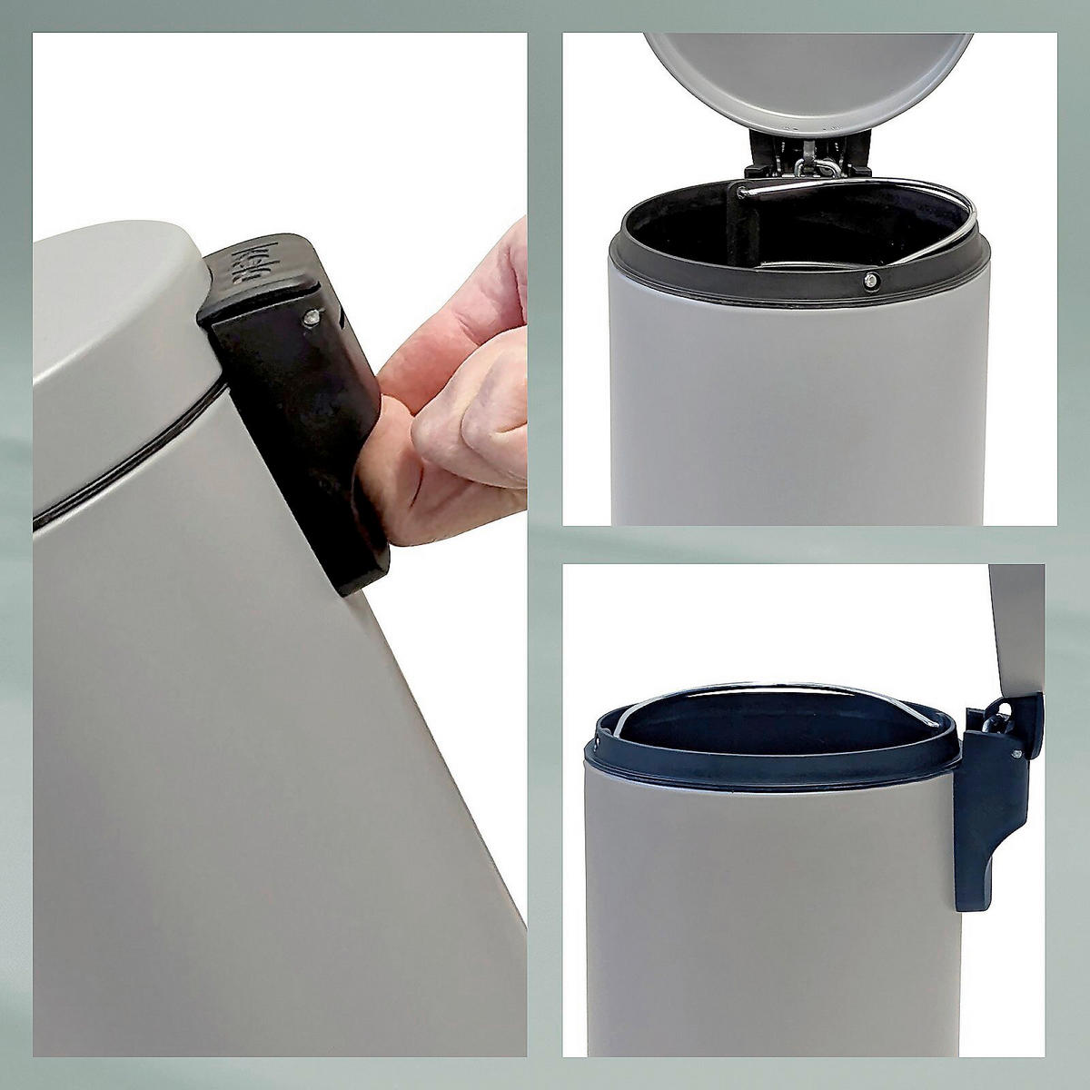 KOSMETIKEIMER MONACO 3 L  - Schwarz, Basics, Kunststoff/Metall (17/26cm) - Kela