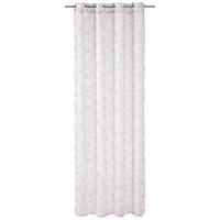 ZAVESA SA KARIKAMA ružičasta - ružičasta, Konvencionalno, tekstil (140/245cm) - Esposa