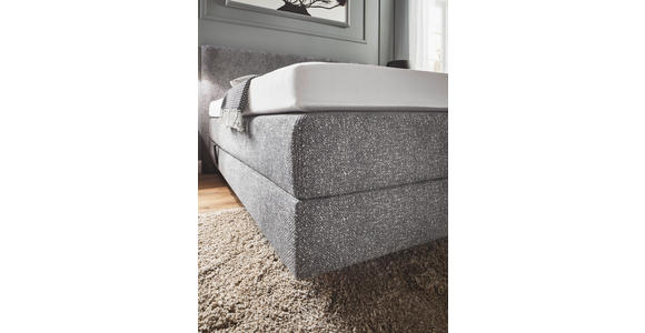 BOXSPRINGBETT 180/200 cm  in Grau  - Grau, KONVENTIONELL, Holz/Textil (180/200cm) - Dieter Knoll