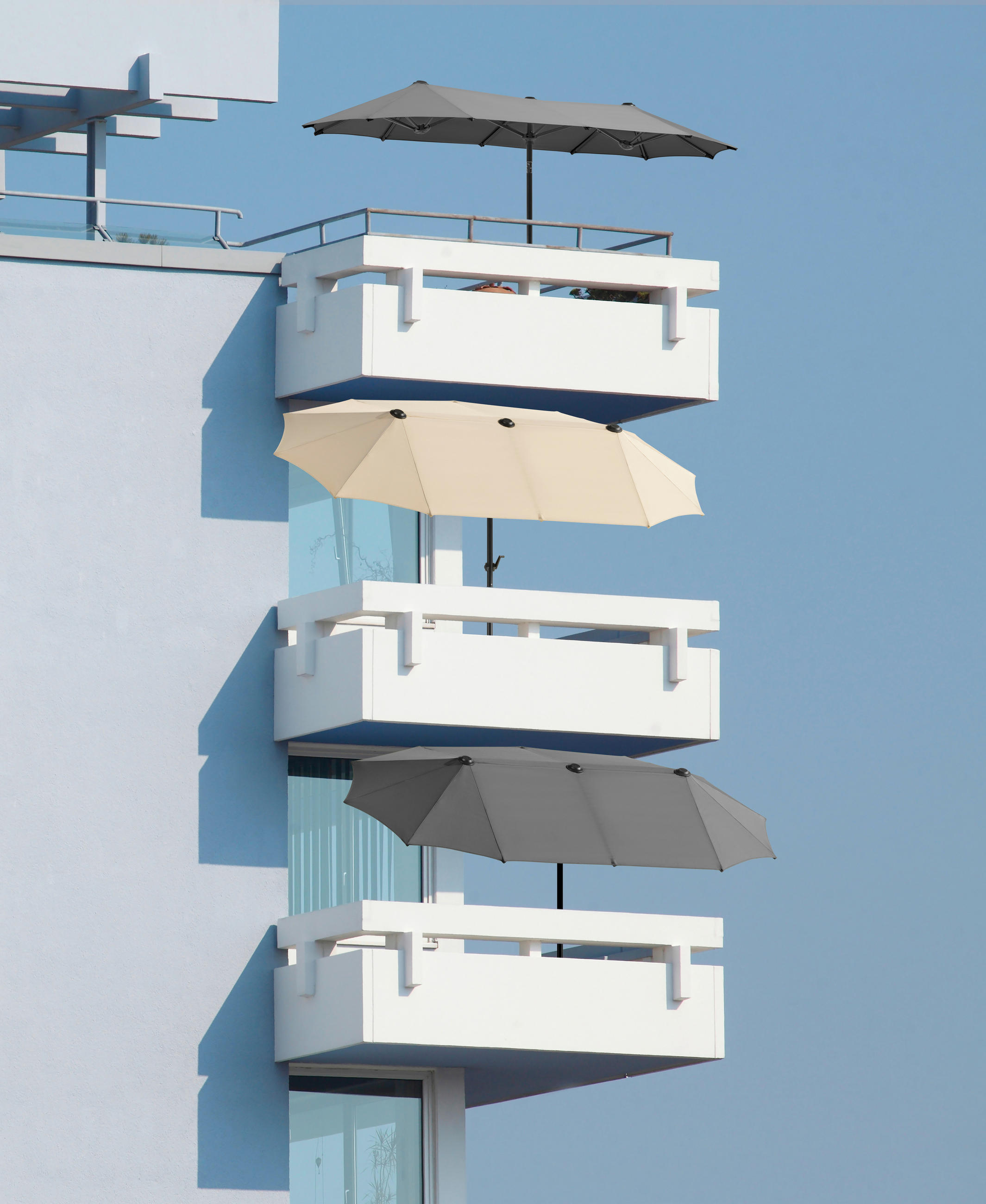 XXXL DVOJITÝ SLNEČNÍK 300/220/150 cm