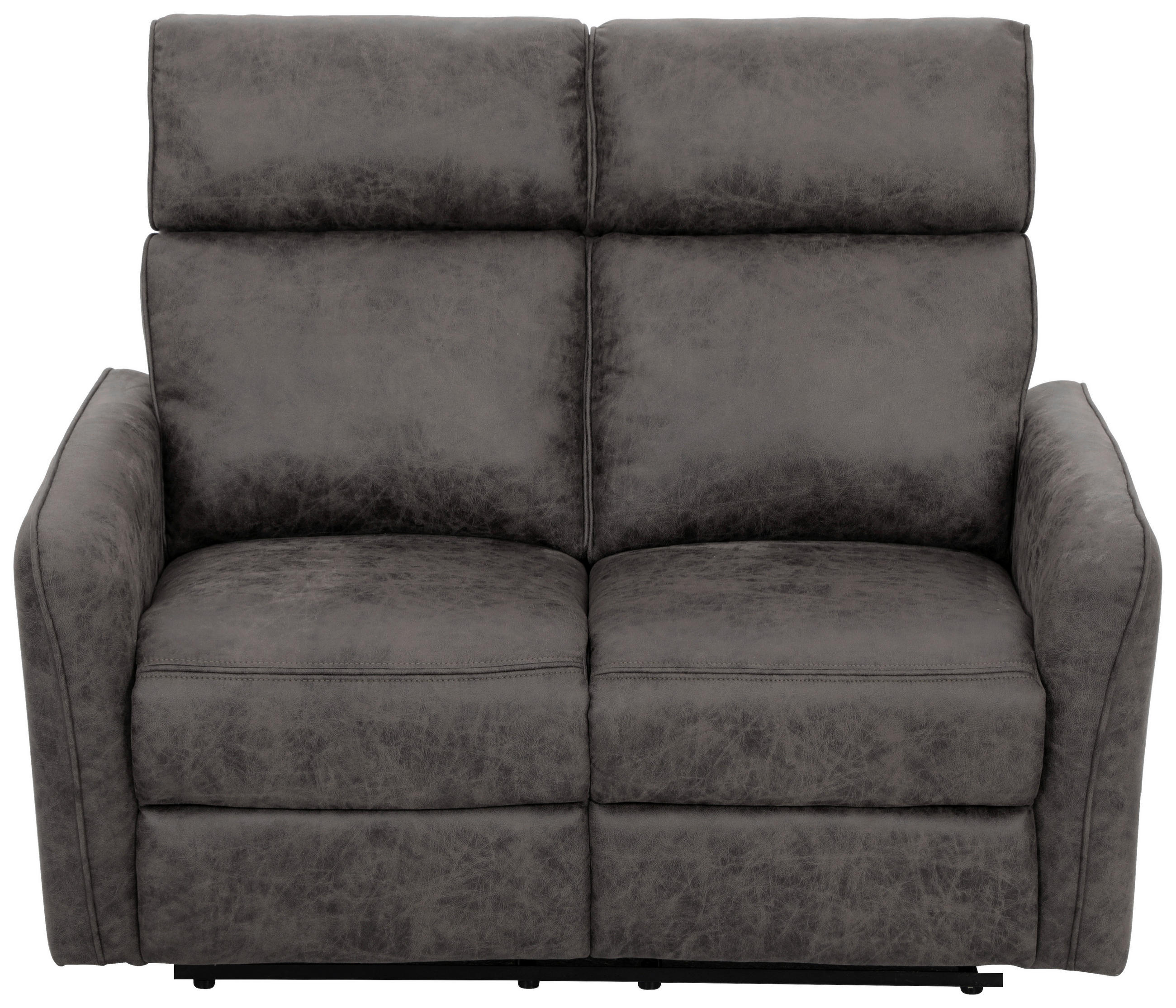 2-SITZER-SOFA Mikrofaser Grau  - Schwarz/Grau, Design, Holz/Kunststoff (133/105/93cm) - Livetastic