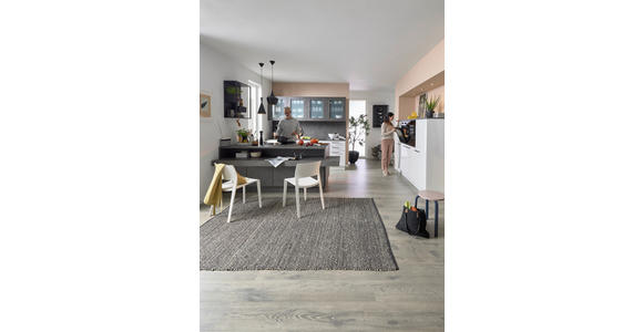 EINBAUKÜCHE - Weiß Hochglanz/Grau, Design, Holzwerkstoff - Dieter Knoll