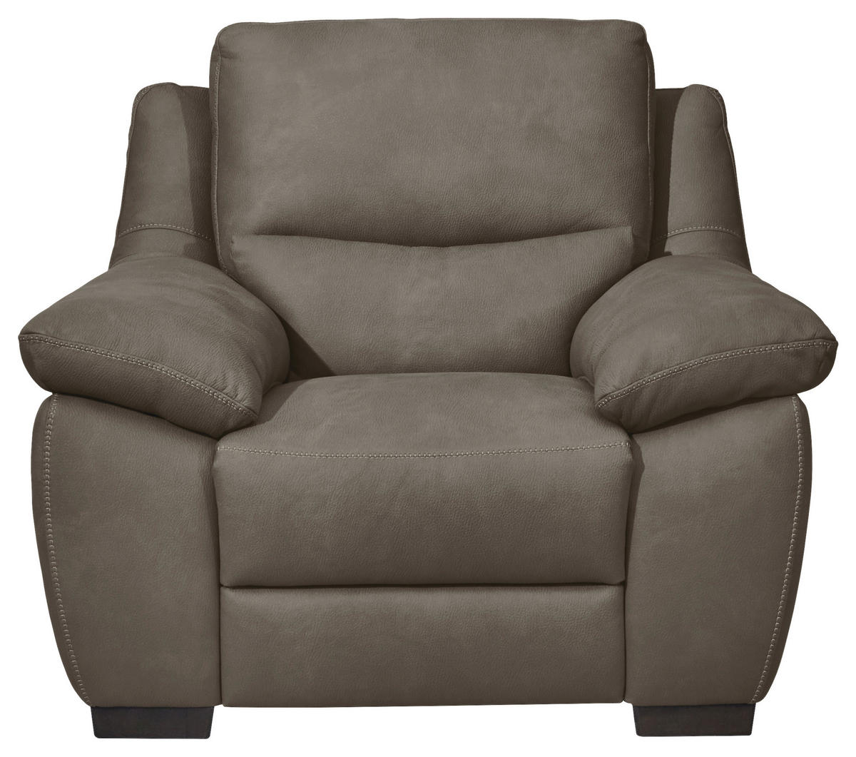 SESSEL mit elektr.Funktion in Webstoff Braun, Greige  - Wengefarben/Greige, Konventionell, Holz/Textil (119/96-157/99cm) - Livetastic