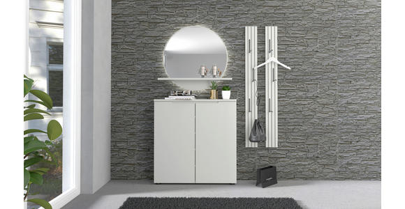 GARDEROBE 3-teilig  in 127/187/22 cm  - Grau, Design, Glas/Holzwerkstoff (127/187/22cm) - Xora