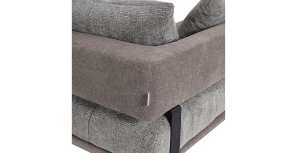ECKSOFA Braun Flachgewebe  - Schwarz/Braun, KONVENTIONELL, Textil/Metall (195/263cm) - Carryhome