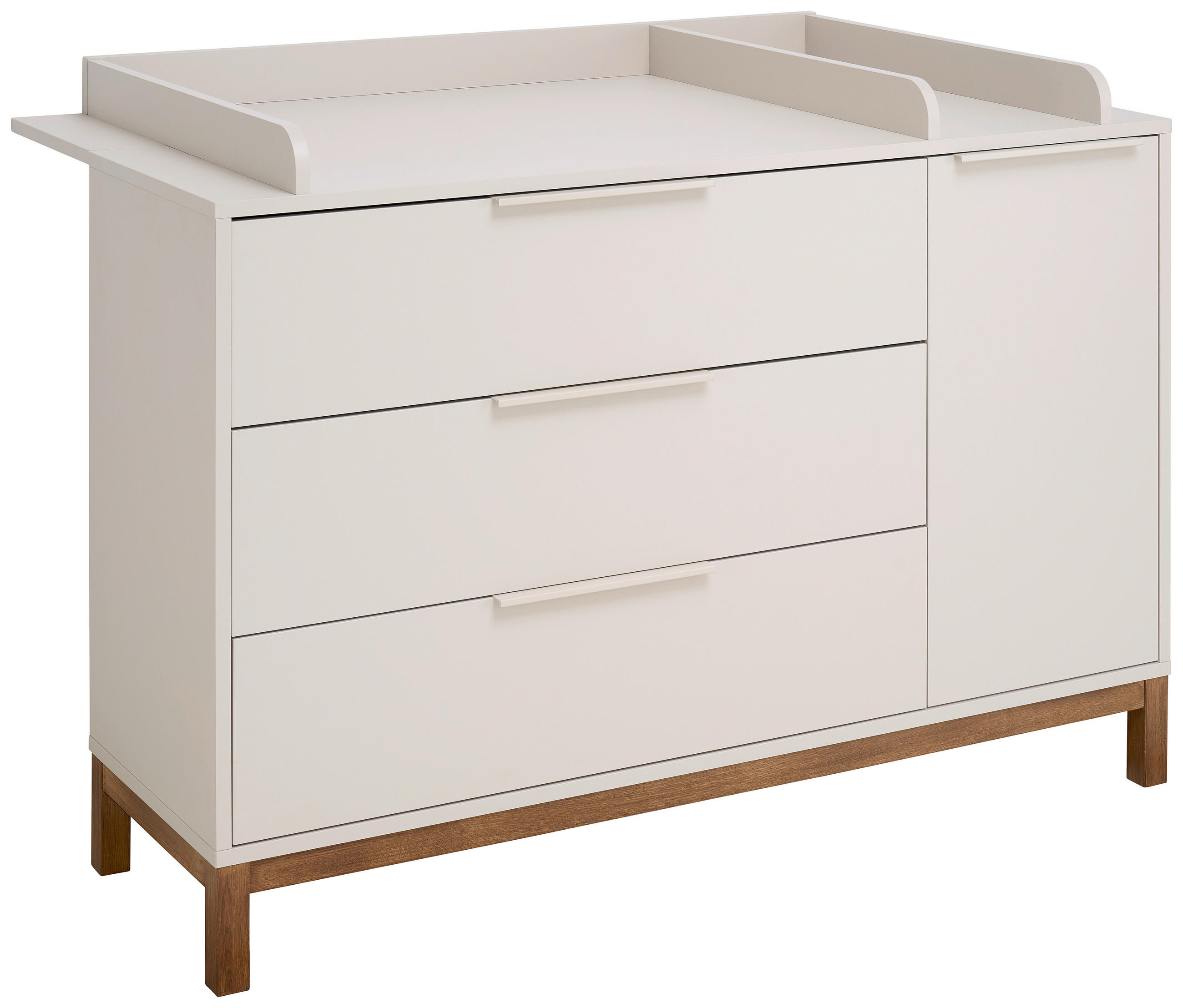 KOMODA ZA PRESVLAČENJE  Matteo  - kašmir/boja orahovog drveta, Osnovno, drvo/pločasti materijal (139/91-99/45-77cm) - Jimmylee
