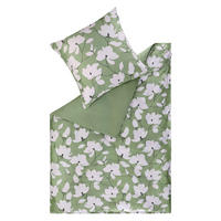 BETTWÄSCHESET Schöner Wohnen - Fleur khaki Satin 160/210 cm  70 cm/50 cm  - Khaki/Grün, Basics, Textil (160/210cm) - Schöner Wohnen